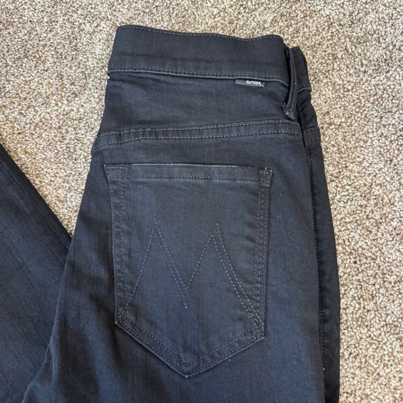 Mother The Stunner Zip Ankle Stepfray Size 26 Not Guilty Black Jeans Denim USA - Picture 4 of 13
